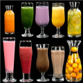 Haonai high transparent fancy juice glass with silkscreem